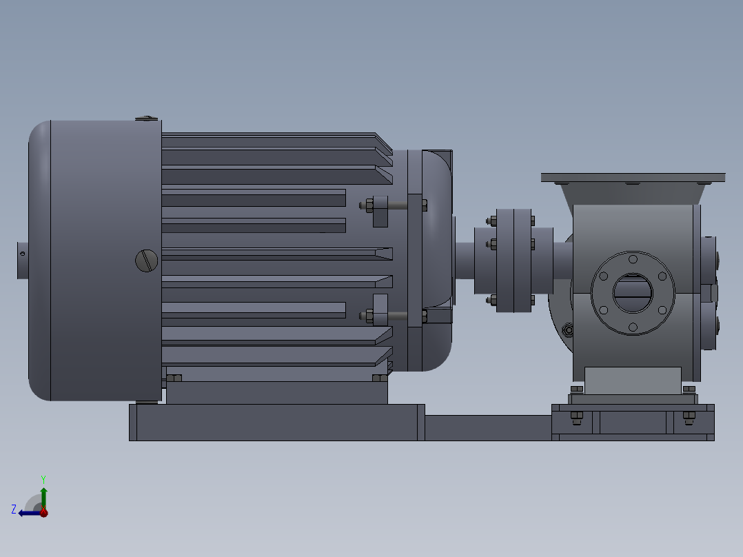 齿轮泥浆泵图纸右视图