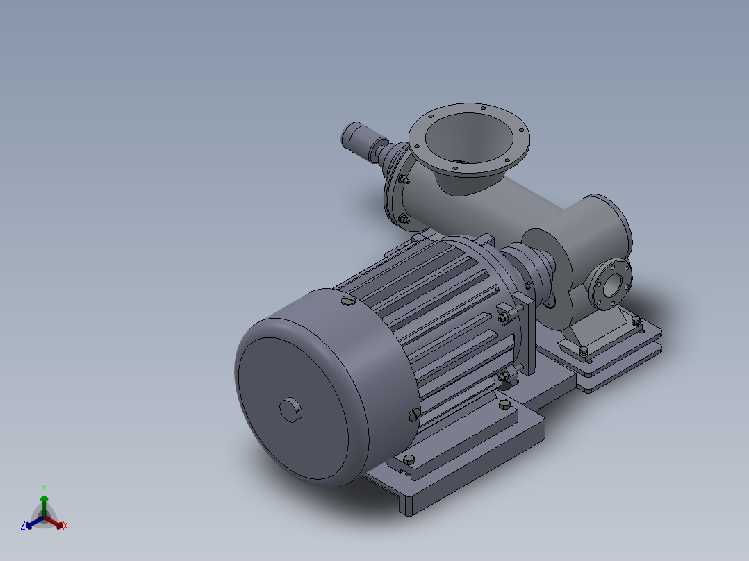 齿轮泥浆泵图纸正等轴测图