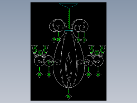 CAD室内设计施工图常用图块之灯具
