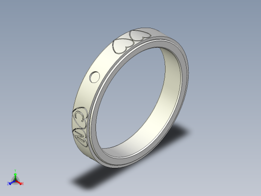 白金订婚戒指模型