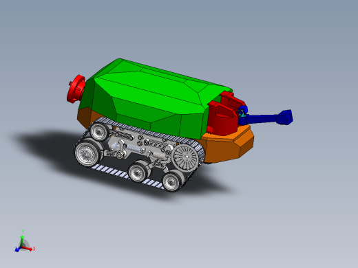 隧道消防履带机器人底盘3D建模图纸 SOLIDWORKS设计