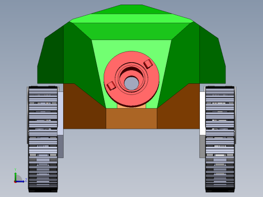 隧道消防履带机器人底盘3D建模图纸 SOLIDWORKS设计左视缩略图