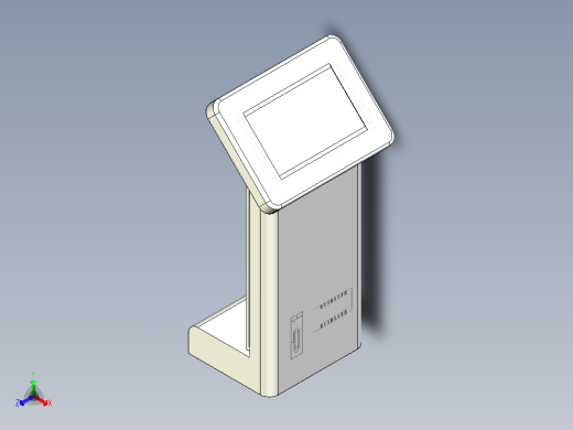 四套自助终端设备图纸排队机图纸取票机图纸查询机图纸1正等轴测缩略图