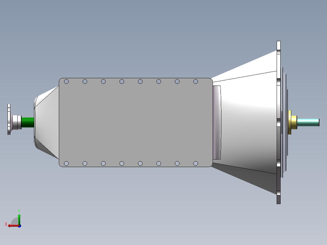 行星齿轮式动力换挡变速箱的设计（全部结清）后视图