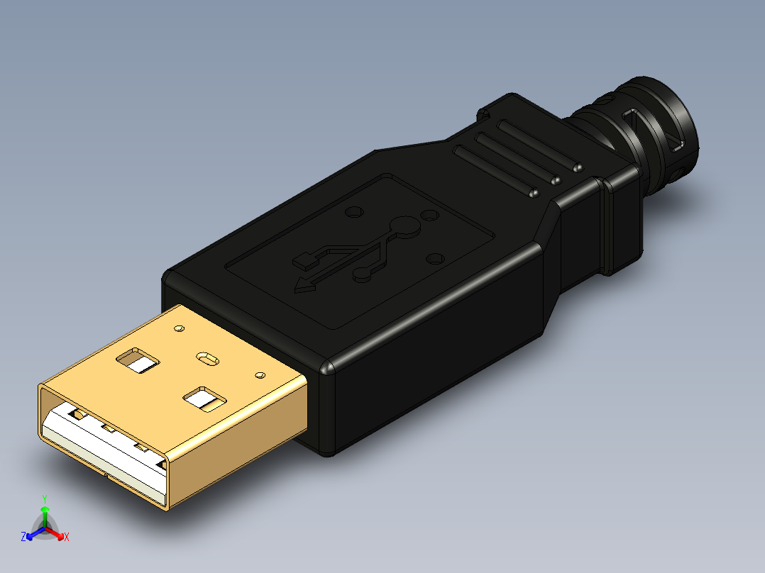 USB接口正等轴测图