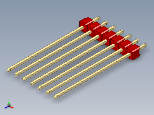 彩色公头100mil（2.54mm）系列-DS1021_red_1x07p_100mil_Type43_rev1.0