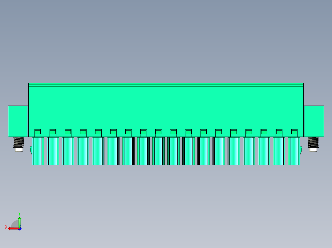 DEGSON 15EDG（公头） 3.5mm 螺钉锁紧，插拔式接线端子 FullPack-15EDGKAM-3.5-18P-14-00AH后视图