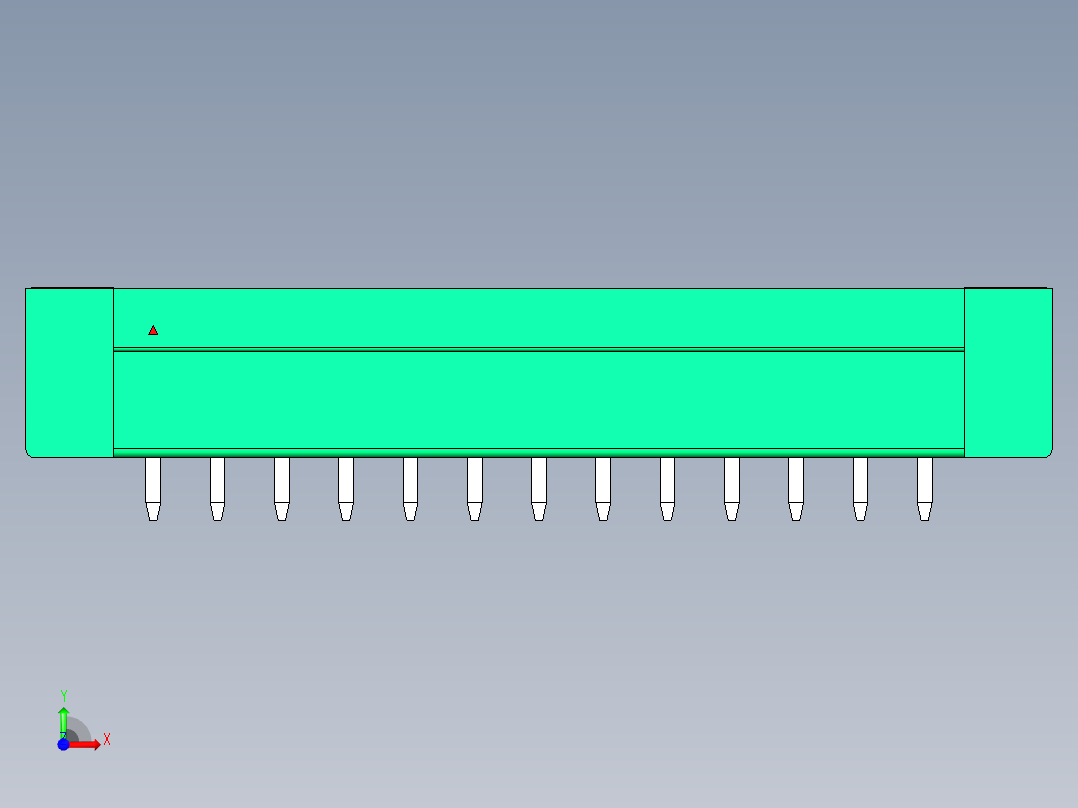 DEGSON 15EDG（公头） 3.5mm 螺钉锁紧，插拔式接线端子 FullPack-15EDGVM-3.5-13P-14-00AH前视图