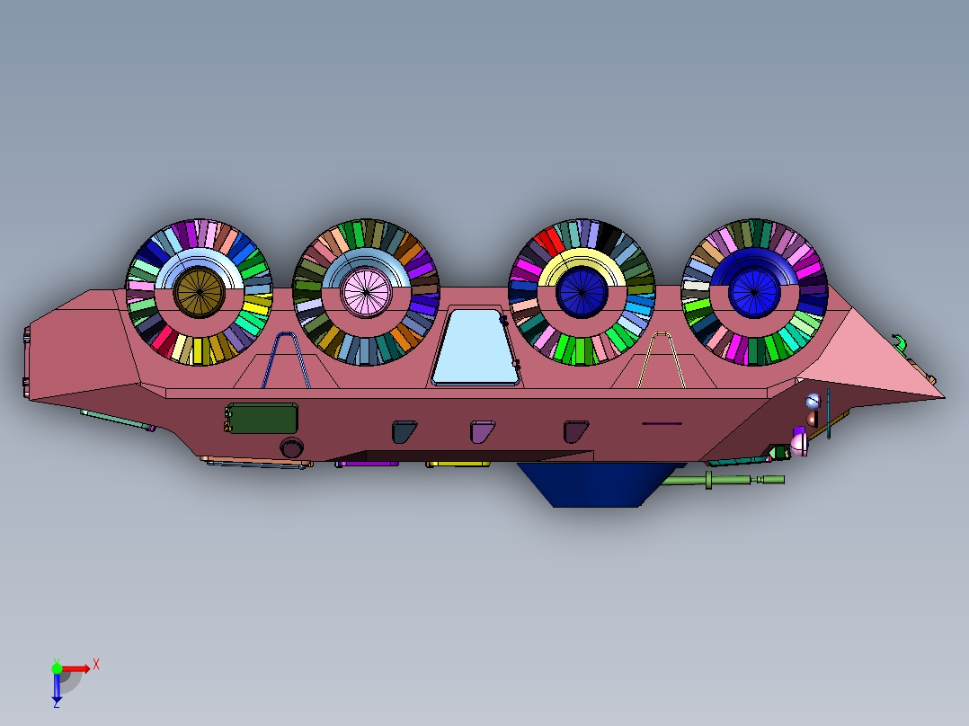 俄罗斯BTR70装甲运兵车俯视图