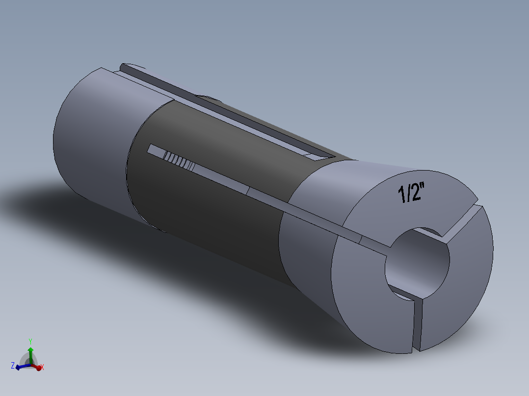 R8-夹头组-R8 COLLET 0.500.SLDPRT主视图