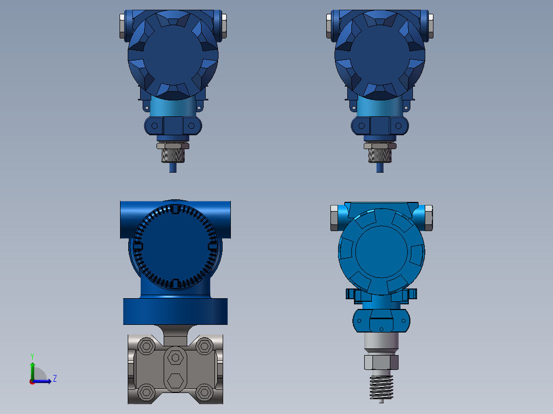 压力变送器SW模型左视图