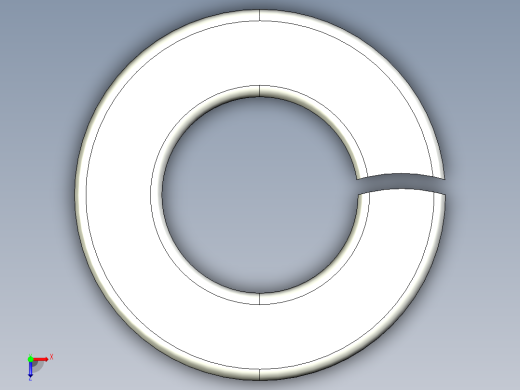 紧固件-STEP 0.2500 Split Washer俯视缩略图