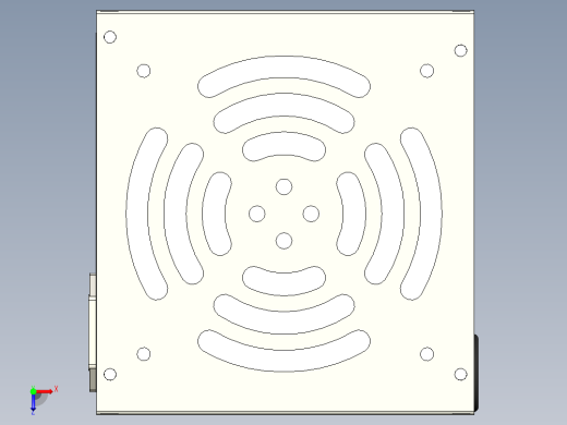 简化ATX PS单元120毫米风扇俯视缩略图