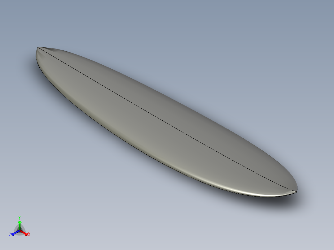 冲浪板正等轴测图