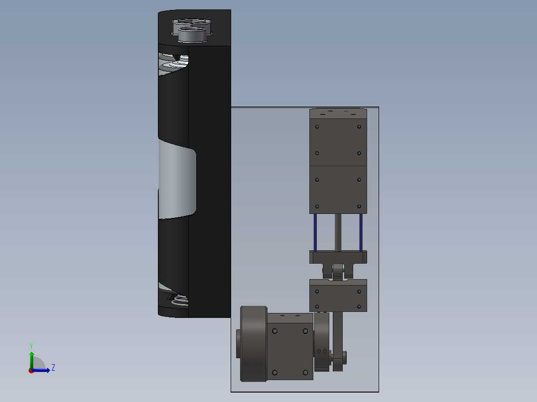 滑块曲柄机构12左视图