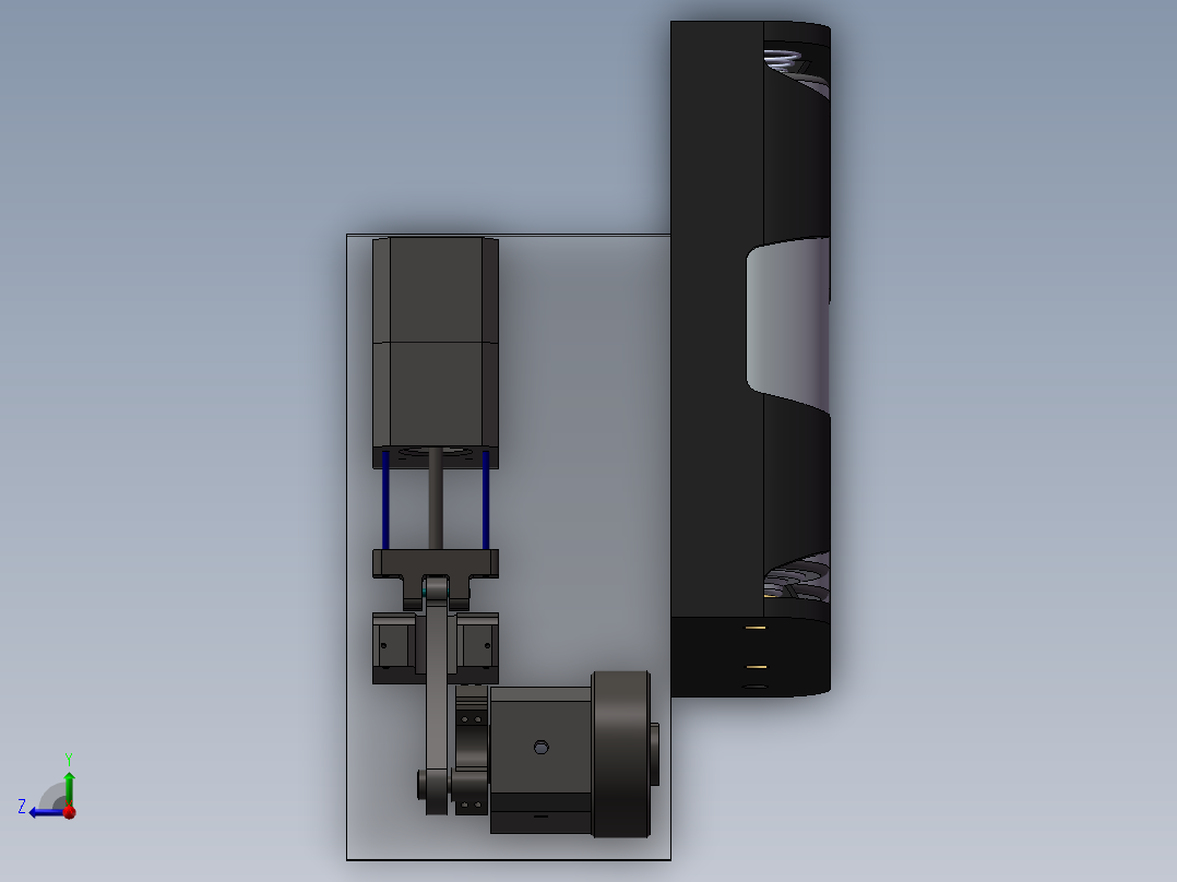 滑块曲柄机构12右视图