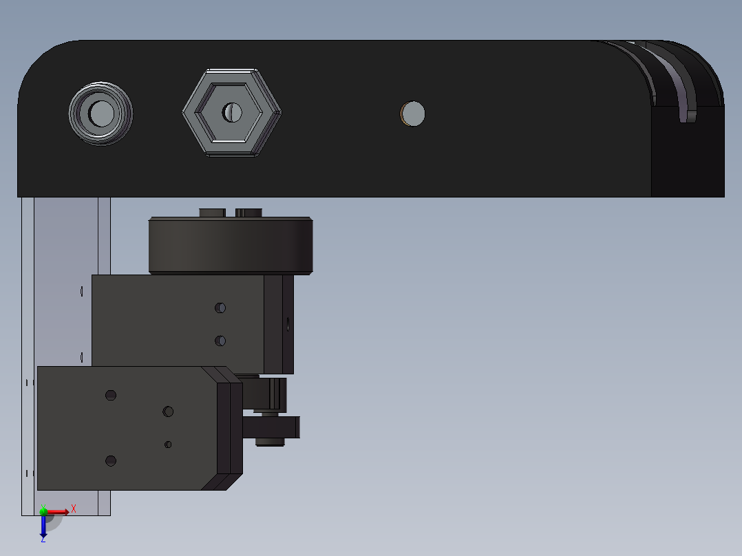 滑块曲柄机构12俯视图