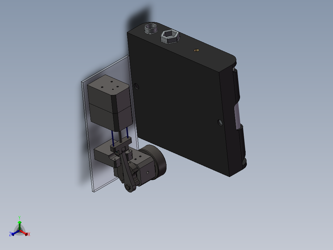 滑块曲柄机构12正等轴测图
