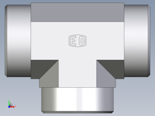 卡套式工业通用硬管接头EO_Union_tee_T35LCFX前视缩略图