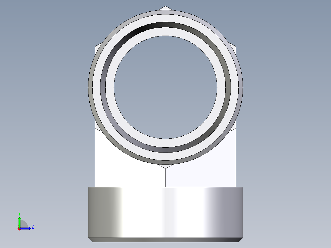 卡套式工业通用硬管接头EO_Union_tee_T35LCFX左视图