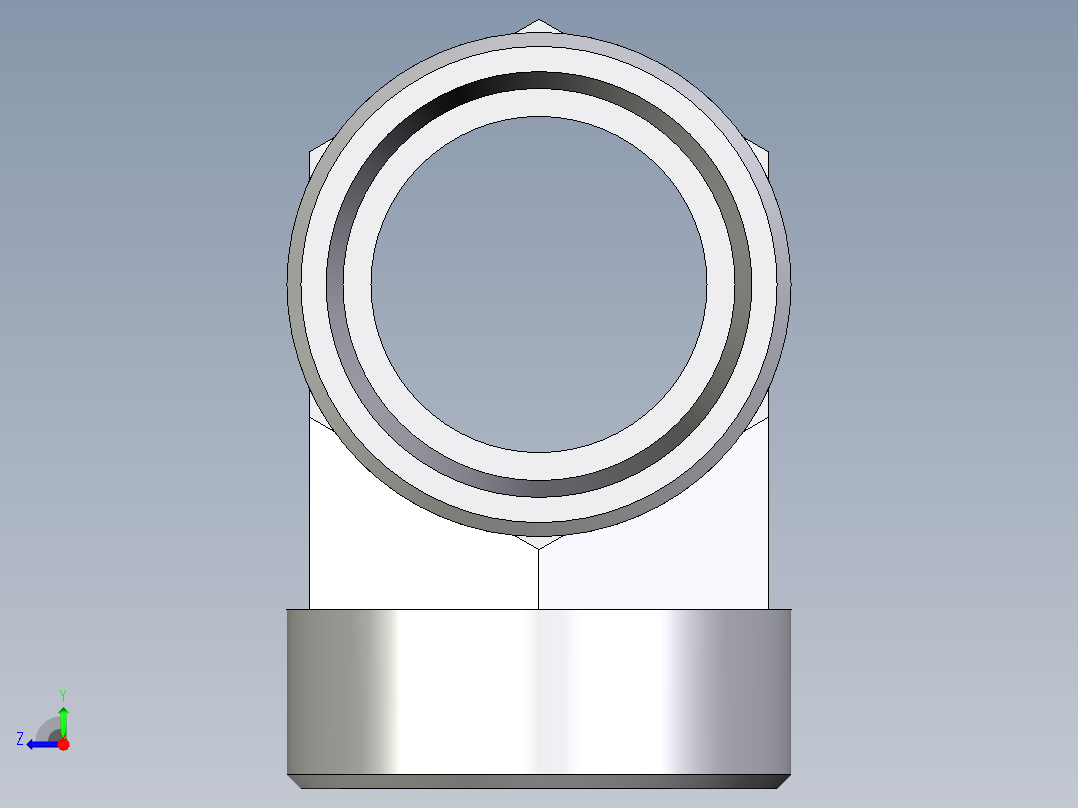 卡套式工业通用硬管接头EO_Union_tee_T35LCFX右视图