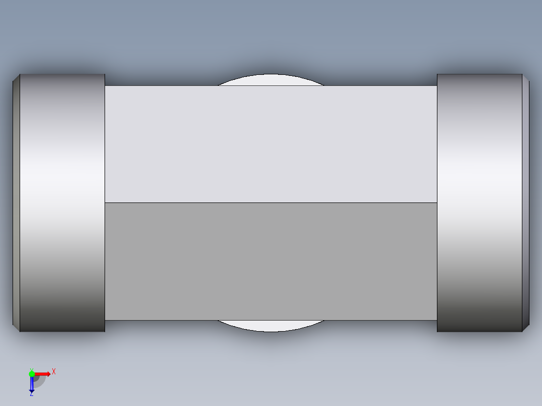 卡套式工业通用硬管接头EO_Union_tee_T35LCFX俯视图