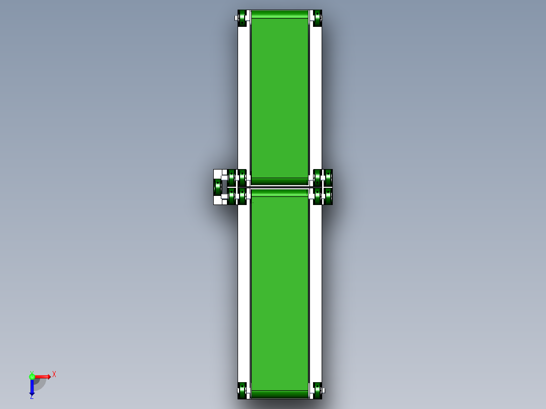 折叠式皮带输送机俯视图