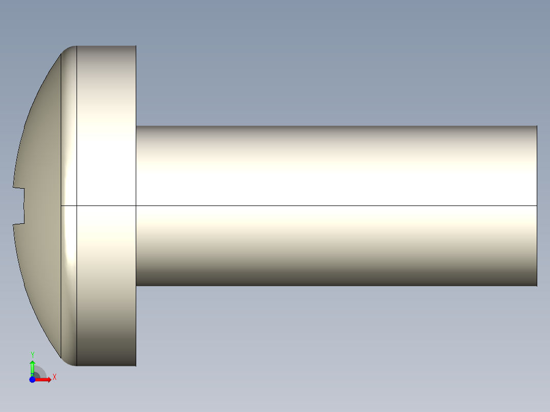 螺丝 M4 十字盘头-M4x10 Screw head.STEP前视图