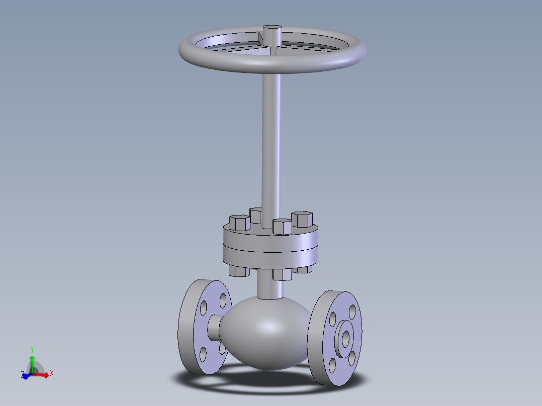 globe valve (asme b16.34) fl -150-2500主视图