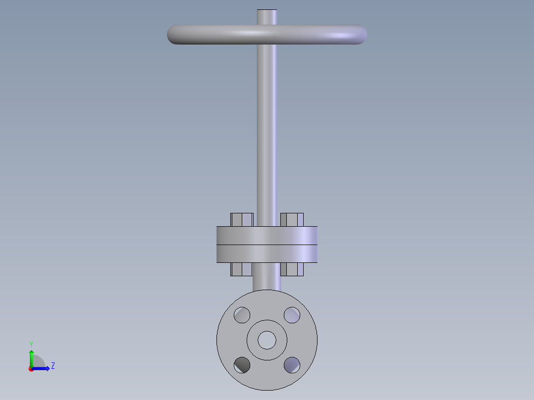 globe valve (asme b16.34) fl -150-2500左视图