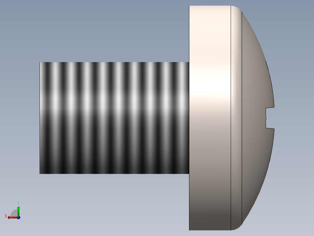 螺丝 M6 十字盘头-M6x8 Screw head.SLDPRT后视图