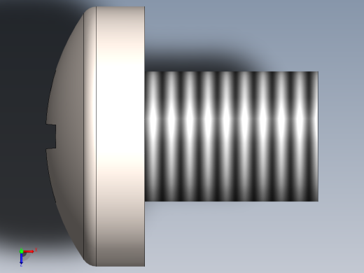 螺丝 M6 十字盘头-M6x8 Screw head.SLDPRT俯视缩略图