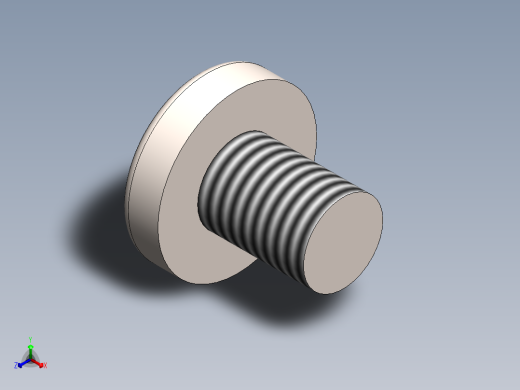 螺丝 M6 十字盘头-M6x8 Screw head.SLDPRT正等轴测缩略图
