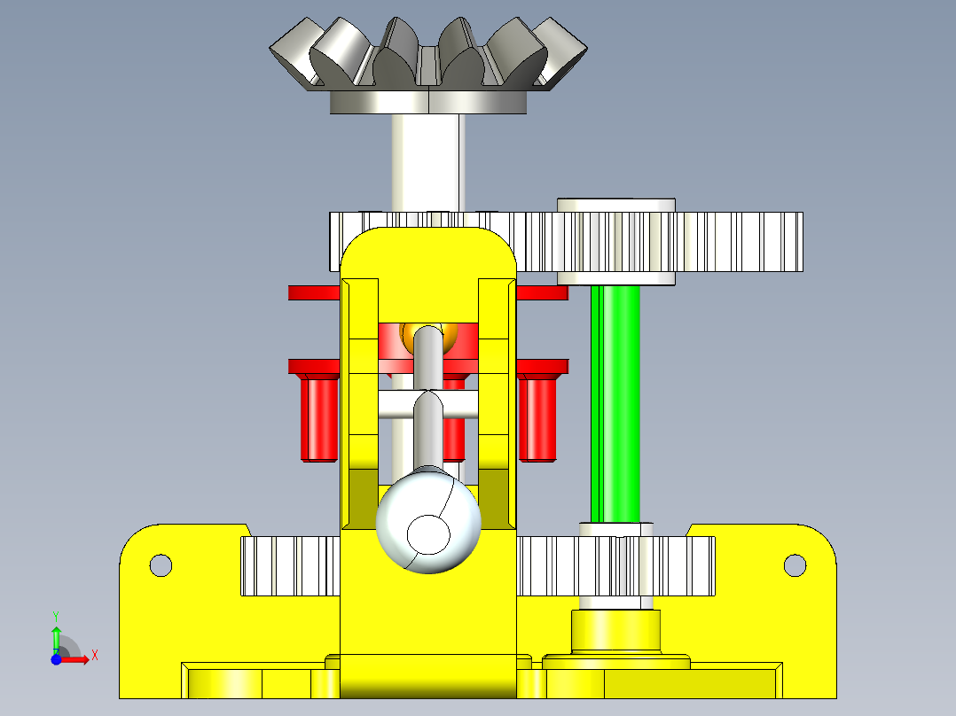 简易变档机构前视图