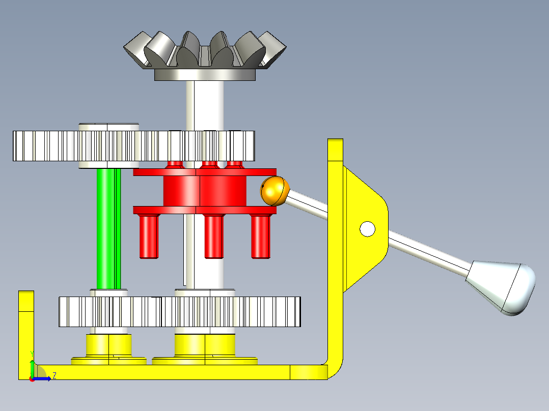 简易变档机构左视图