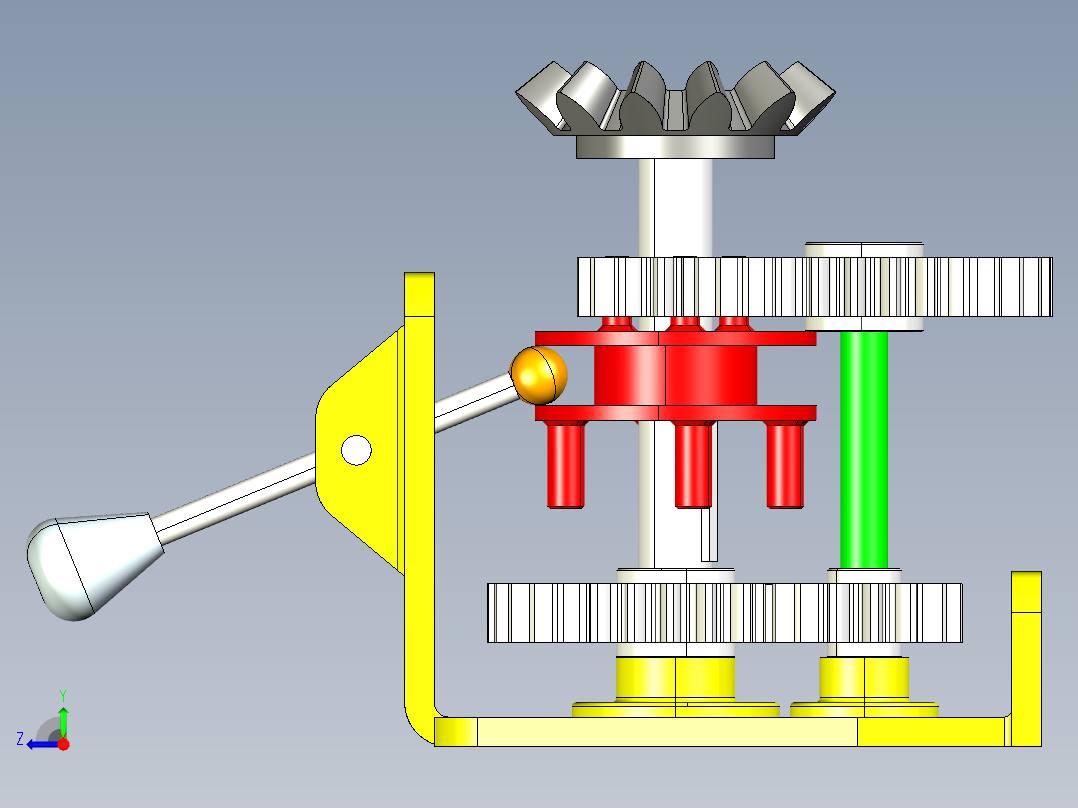 简易变档机构右视图