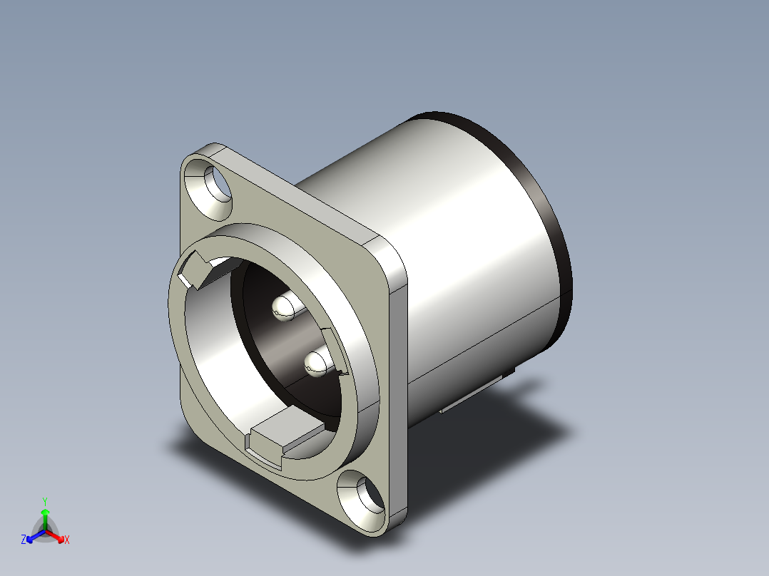 XLR连接器3极公，垂直PCB安装