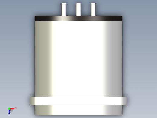 XLR连接器3极公，垂直PCB安装俯视缩略图