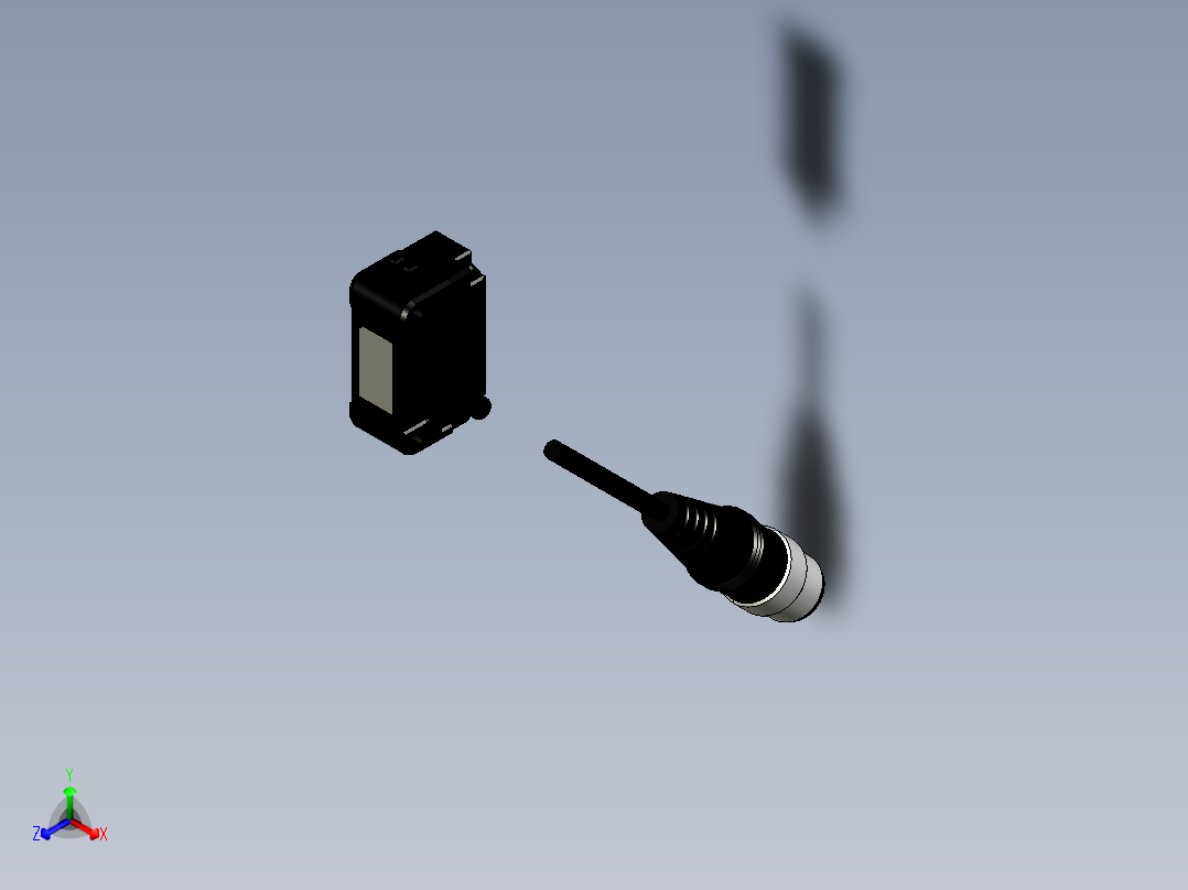 基恩士PZ-G42EN_G42EP_kc图纸模型正等轴测图