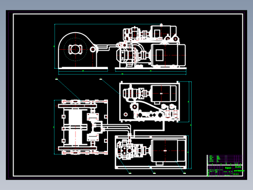 液压绞车液压系统CAD图纸（带说明书） 机械参考资料设计素材
