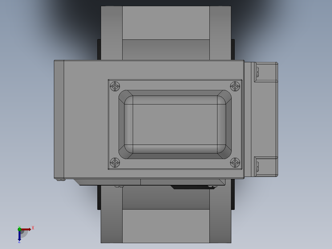 法兰式电动蝶阀-316 DN50-DN400俯视图