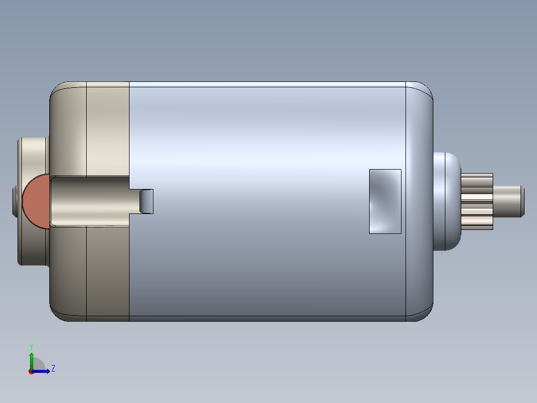 直流电机模型左视图