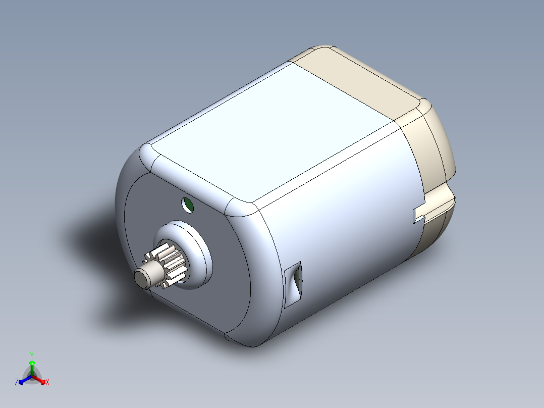 直流电机模型正等轴测图