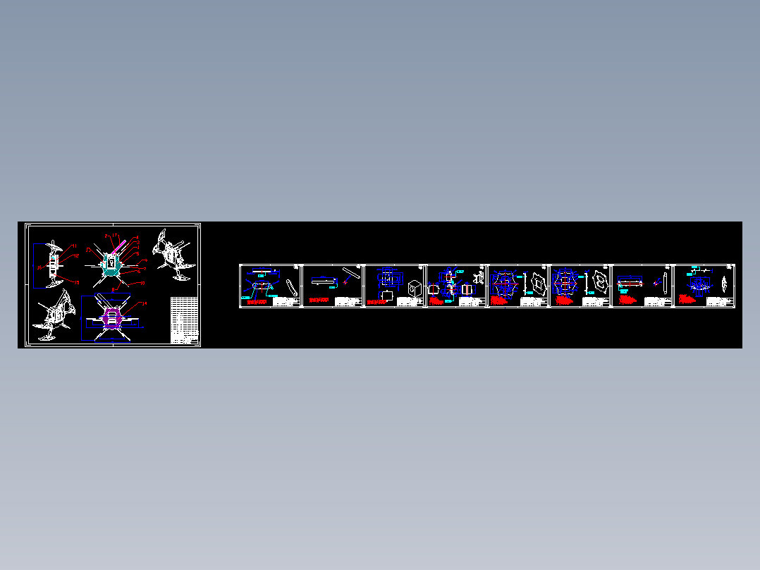 六足机器人CAD图纸