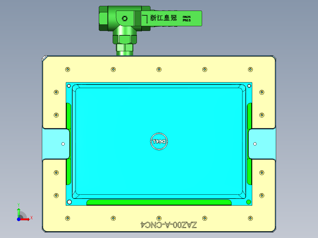 az00-a-笔记本CNC工装夹具三维模型cnc4前视图