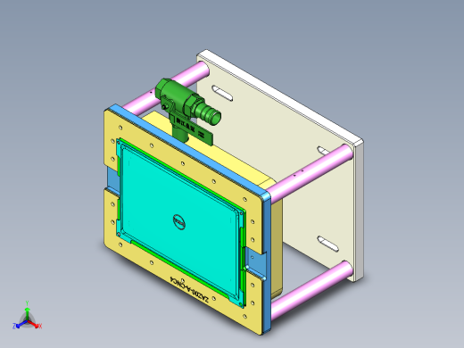 az00-a-笔记本CNC工装夹具三维模型cnc4正等轴测缩略图