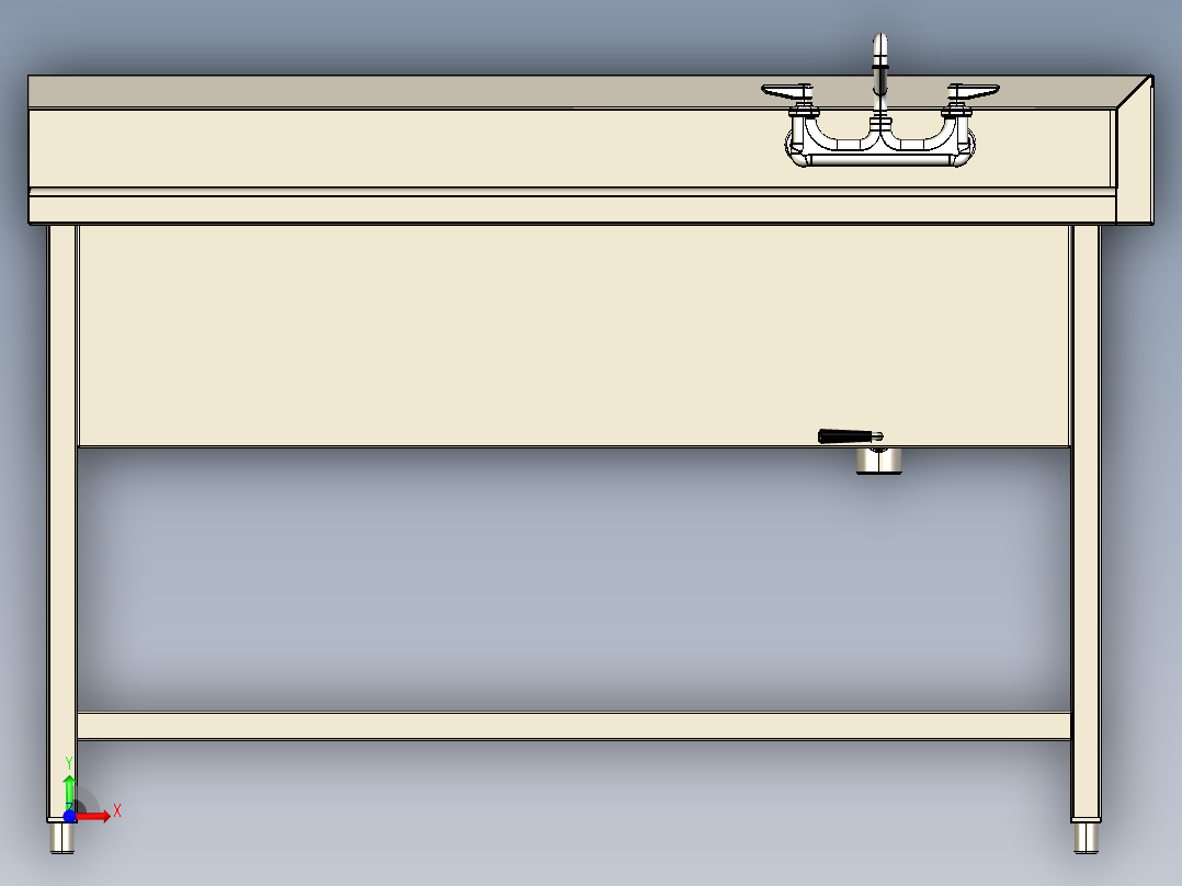 水槽、不锈钢水槽(157)前视图