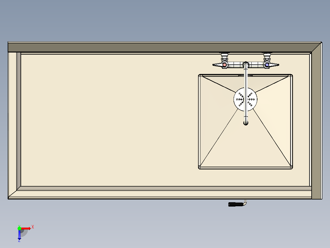 水槽、不锈钢水槽(157)俯视图