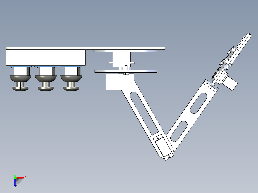 4轴机械臂俯视图