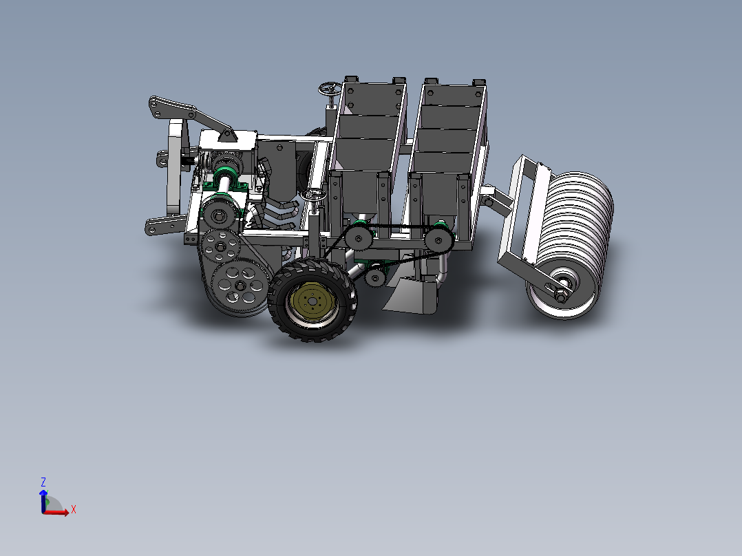 四行式小麦播种机